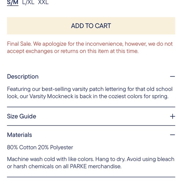 Parke Women's varsity fleece Sweatshirt in stormy - Picture 8 of 8